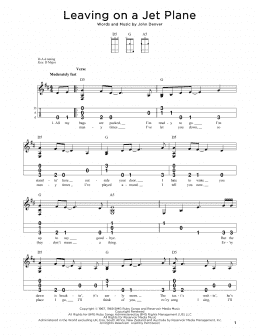 page one of Leaving On A Jet Plane (Dulcimer)