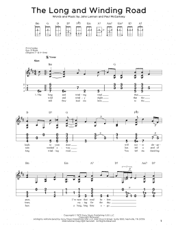 page one of The Long And Winding Road (Dulcimer)