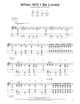 page one of When Will I Be Loved (Dulcimer)