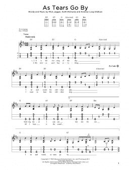 page one of As Tears Go By (Dulcimer)
