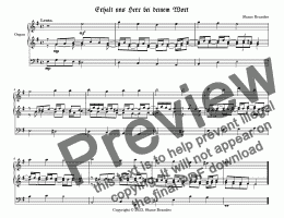 page one of Erhalt uns Herr, bei deinem Wort (XXI) - Chorale Prelude