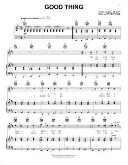 page one of Good Thing (Piano, Vocal & Guitar Chords (Right-Hand Melody))