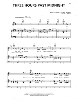 page one of Three Hours Past Midnight (Piano, Vocal & Guitar Chords (Right-Hand Melody))