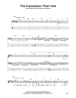 page one of The Impression That I Get (Bass Guitar Tab)