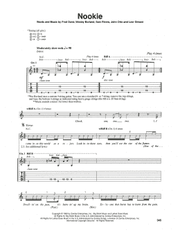 page one of Nookie (Guitar Tab)