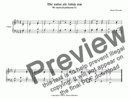 page one of Wir wollen alle frölich sein (II) - Chorale Prelude