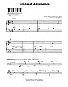 page one of Blessed Assurance (5-Finger Piano)