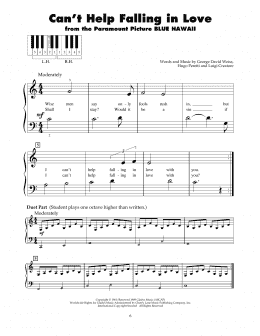 page one of Can't Help Falling In Love (5-Finger Piano)