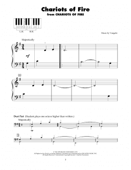 page one of Chariots Of Fire (5-Finger Piano)