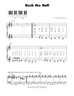page one of Deck The Hall (5-Finger Piano)