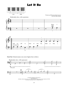 page one of Let It Be (5-Finger Piano)