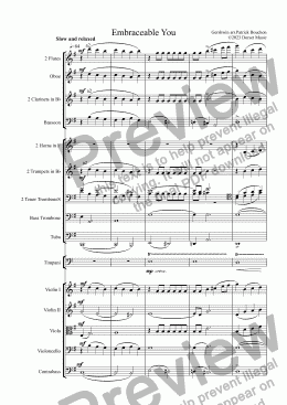 page one of Embraceable You  for Female Voice and Orchestra