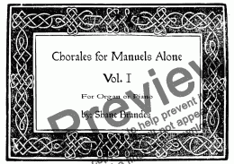 page one of Chorale Preludes for Manuals Alone: Vol I