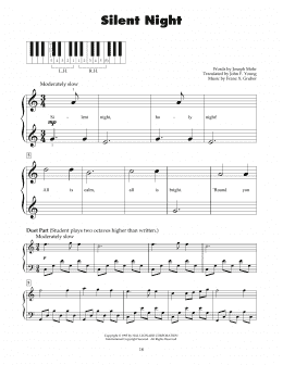 page one of Silent Night (5-Finger Piano)
