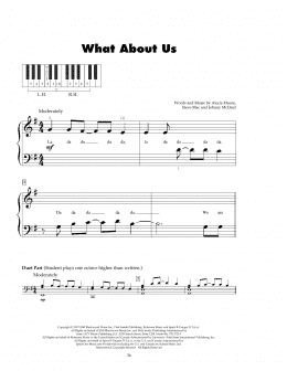 page one of What About Us (5-Finger Piano)