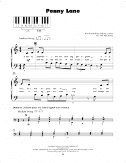 page one of Penny Lane (5-Finger Piano)
