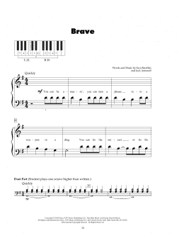 page one of Brave (5-Finger Piano)