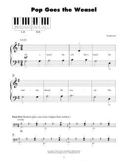 page one of Pop Goes The Weasel (5-Finger Piano)