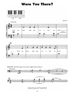 page one of Were You There? (5-Finger Piano)