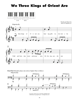 page one of We Three Kings Of Orient Are (5-Finger Piano)