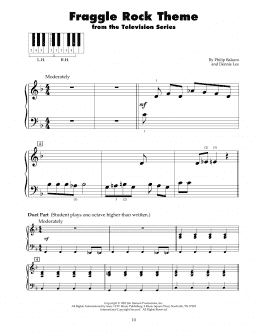 page one of Fraggle Rock Theme (5-Finger Piano)