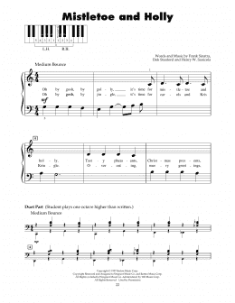 page one of Mistletoe And Holly (5-Finger Piano)