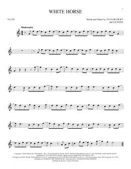 page one of White Horse (Flute Solo)