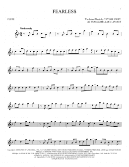 page one of Fearless (Flute Solo)