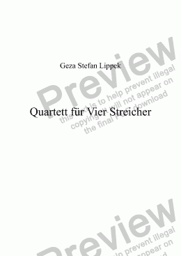 page one of Quartett für Vier Streicher