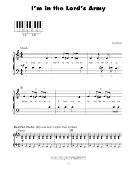 page one of I'm In The Lord's Army (5-Finger Piano)