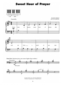 page one of Sweet Hour Of Prayer (5-Finger Piano)