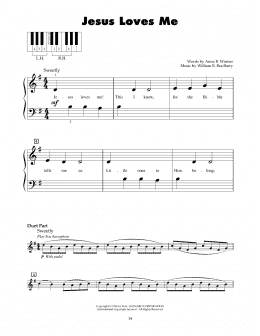 page one of Jesus Loves Me (5-Finger Piano)