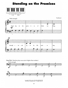 page one of Standing On The Promises (5-Finger Piano)
