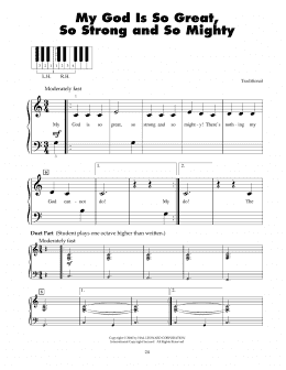 page one of My God Is So Great, So Strong And So Mighty (5-Finger Piano)