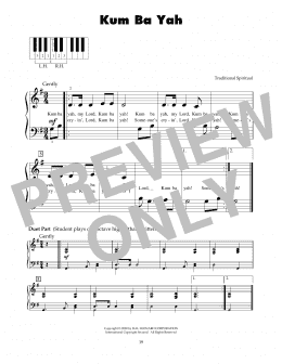 page one of Kum Ba Yah (5-Finger Piano)