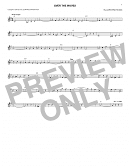 page one of Over The Waves (Lead Sheet / Fake Book)