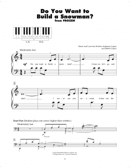 page one of Do You Want To Build A Snowman? (from Frozen) (5-Finger Piano)