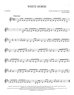 page one of White Horse (Clarinet Solo)