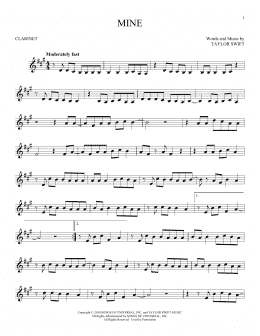 page one of Mine (Clarinet Solo)