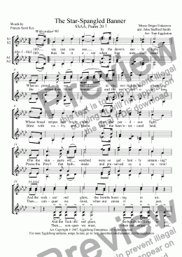page one of The Star-Spangled Banner (SSAA)
