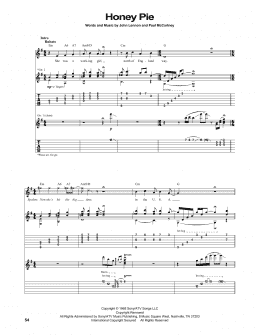 page one of Honey Pie (Guitar Tab)