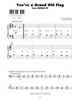 page one of You're A Grand Old Flag (5-Finger Piano)