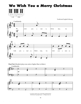 page one of We Wish You A Merry Christmas (5-Finger Piano)
