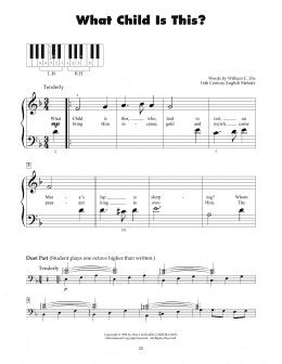 page one of What Child Is This? (5-Finger Piano)