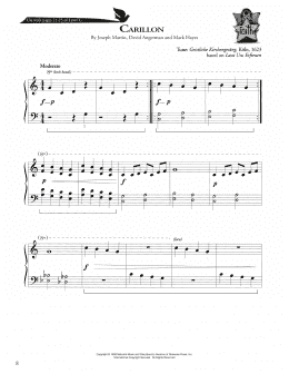 page one of Carillon (Piano Method)