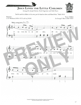 page one of Jesus Loves The Little Children (Piano Method)