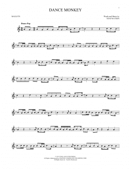 page one of Dance Monkey (Mallet Solo)