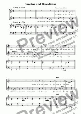 page one of Sanctus - from my "Mass of St David"