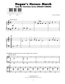 page one of Hogan's Heroes March (5-Finger Piano)