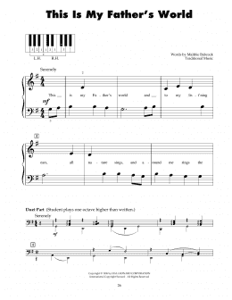 page one of This Is My Father's World (5-Finger Piano)